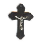 Hematite Silver Jesus Cross Pendant 33X48mm